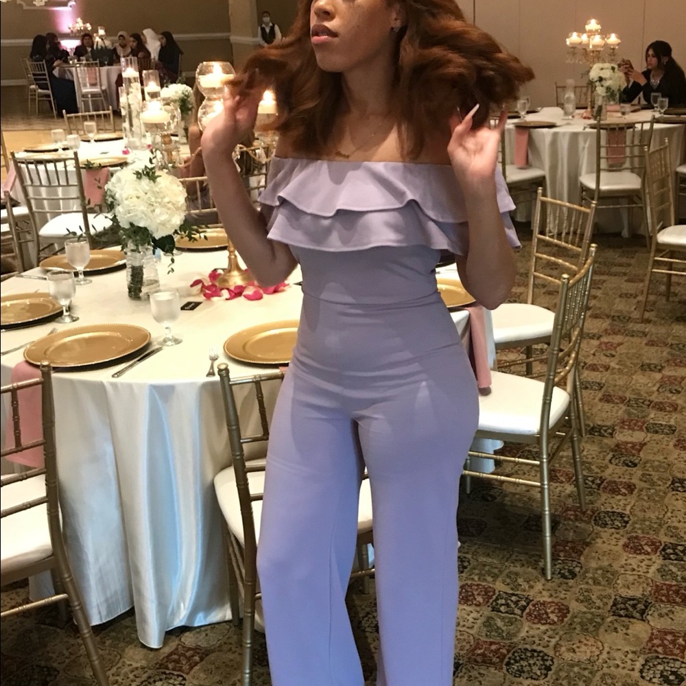 Ready To Ruffle Jumpsuit - Lavender - Picture 2 of 4